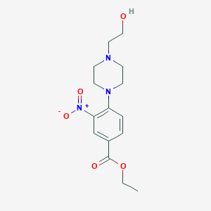 Ethyl 4-[4-(2-hydroxyethyl)piperazin-1-yl]-3-nitrobenzoate