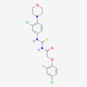 molecular formula C20H21Cl2N3O3S B317032 2-(4-chloro-2-methylphenoxy)-N-{[3-chloro-4-(morpholin-4-yl)phenyl]carbamothioyl}acetamide 