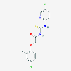 molecular formula C15H13Cl2N3O2S B317033 N-[(4-chloro-2-methylphenoxy)acetyl]-N'-(5-chloro-2-pyridinyl)thiourea 