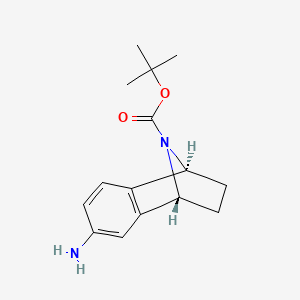 molecular formula C15H20N2O2 B3170338 (1S,4R)-tert-butyl 6-amino-1,2,3,4-tetrahydro-1,4-epiminonaphthalene-9-carboxylate CAS No. 942492-23-1