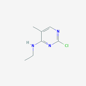 molecular formula C7H10ClN3 B3170346 (2-氯-5-甲基-嘧啶-4-基)-乙胺 CAS No. 942492-65-1