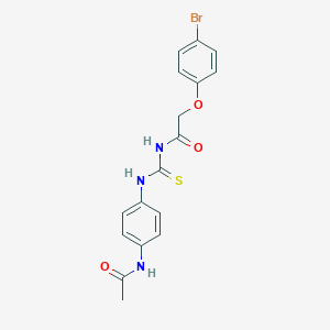 molecular formula C17H16BrN3O3S B317035 N-{4-[({[(4-bromophenoxy)acetyl]amino}carbothioyl)amino]phenyl}acetamide 