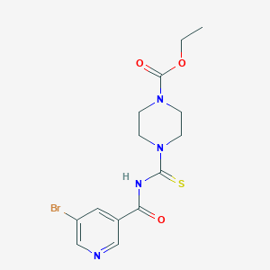 Ethyl 4-({[(5-bromo-3-pyridinyl)carbonyl]amino}carbothioyl)-1-piperazinecarboxylate