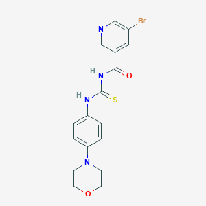 molecular formula C17H17BrN4O2S B317038 5-bromo-N-({[4-(4-morpholinyl)phenyl]amino}carbonothioyl)nicotinamide 