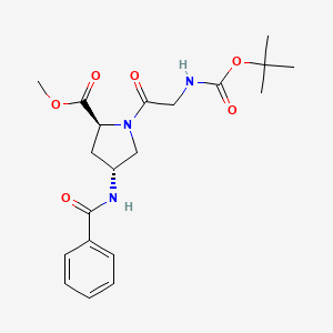 Methyl (2S,4R)-4-benzamido-1-((tert-butoxycarbonyl)glycyl)pyrrolidine-2-carboxylate