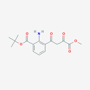molecular formula C16H19NO6 B3170469 Tert-butyl 2-amino-3-(4-methoxy-3,4-dioxobutanoyl)benzoate CAS No. 943641-43-8
