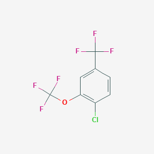 molecular formula C8H3ClF6O B3170506 1-Chloro-2-(trifluoromethoxy)-4-(trifluoromethyl)benzene CAS No. 94444-78-7