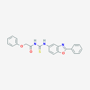 molecular formula C22H17N3O3S B317051 N-(phenoxyacetyl)-N'-(2-phenyl-1,3-benzoxazol-5-yl)thiourea 