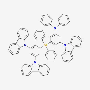 molecular formula C72H48N4Si B3170512 Bis[3,5-di(9H-carbazole-9-yl)phenyl]diphenylsilane CAS No. 944465-42-3