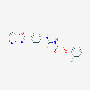 molecular formula C21H15ClN4O3S B317055 2-(2-chlorophenoxy)-N-{[4-([1,3]oxazolo[4,5-b]pyridin-2-yl)phenyl]carbamothioyl}acetamide 