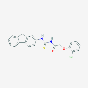 molecular formula C22H17ClN2O2S B317057 N-[(2-chlorophenoxy)acetyl]-N'-(9H-fluoren-2-yl)thiourea 