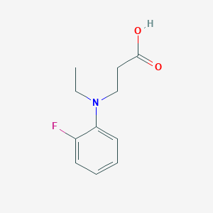 molecular formula C11H14FNO2 B3170574 3-[Ethyl-(2-fluoro-phenyl)-amino]-propionic acid CAS No. 944886-27-5