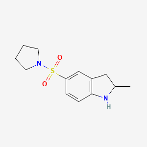 molecular formula C13H18N2O2S B3170583 2-Methyl-5-(pyrrolidin-1-ylsulfonyl)indoline CAS No. 944886-96-8