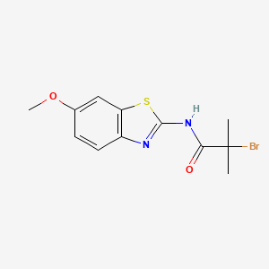 molecular formula C12H13BrN2O2S B3170599 2-bromo-N-(6-methoxy-1,3-benzothiazol-2-yl)-2-methylpropanamide CAS No. 944890-94-2
