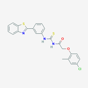 molecular formula C23H18ClN3O2S2 B317060 N-[3-(1,3-benzothiazol-2-yl)phenyl]-N'-[(4-chloro-2-methylphenoxy)acetyl]thiourea 