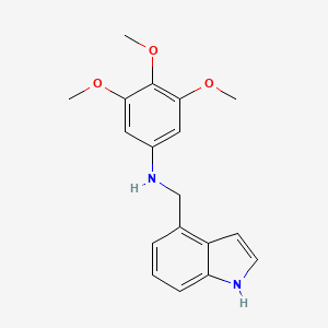 molecular formula C18H20N2O3 B3170605 N-(1H-Indol-4-ylmethyl)-N-(3,4,5-trimethoxyphenyl) amine CAS No. 944896-45-1