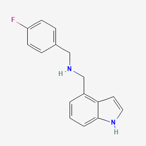 molecular formula C16H15FN2 B3170612 N-(4-Fluorobenzyl)-N-(1H-indol-4-ylmethyl)amine CAS No. 944897-37-4