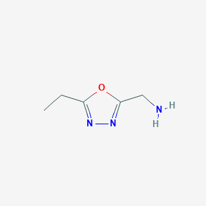 molecular formula C5H9N3O B3170619 (5-Ethyl-1,3,4-oxadiazol-2-YL)methanamine CAS No. 944897-60-3