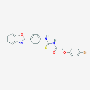 molecular formula C22H16BrN3O3S B317062 N-[4-(1,3-benzoxazol-2-yl)phenyl]-N'-[(4-bromophenoxy)acetyl]thiourea 