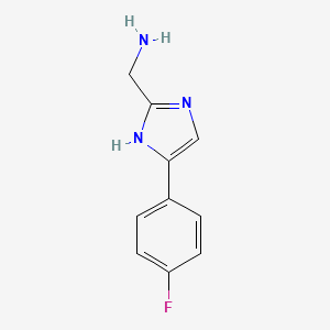 molecular formula C10H10FN3 B3170624 (5-(4-氟苯基)-1H-咪唑-2-基)甲胺 CAS No. 944897-77-2