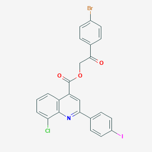 2-(4-Bromophenyl)-2-oxoethyl 8-chloro-2-(4-iodophenyl)-4-quinolinecarboxylate