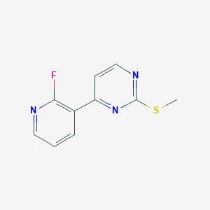 molecular formula C10H8FN3S B3170680 4-(2-氟吡啶-3-基)-2-(甲硫基)嘧啶 CAS No. 945375-80-4