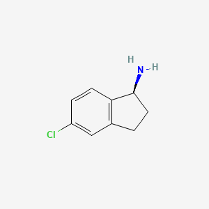 molecular formula C9H10ClN B3170741 (S)-5-Chloro-2,3-dihydro-1H-inden-1-amine CAS No. 945950-78-7