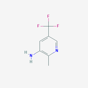 molecular formula C7H7F3N2 B3170746 2-Methyl-5-(trifluoromethyl)pyridin-3-amine CAS No. 945971-08-4