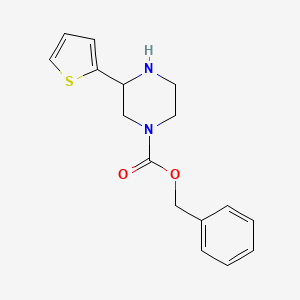 molecular formula C16H18N2O2S B3170767 Benzyl 3-(thiophen-2-yl)piperazine-1-carboxylate CAS No. 946384-21-0