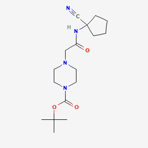 molecular formula C17H28N4O3 B3170774 tert-Butyl 4-{[(1-cyanocyclopentyl)carbamoyl]methyl}piperazine-1-carboxylate CAS No. 946384-37-8
