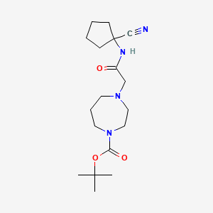 molecular formula C18H30N4O3 B3170775 tert-Butyl 4-{[(1-cyanocyclopentyl)carbamoyl]methyl}-1,4-diazepane-1-carboxylate CAS No. 946384-41-4