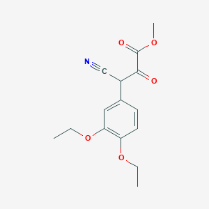 molecular formula C15H17NO5 B3170779 3-氰基-3-(3,4-二乙氧基苯基)-2-氧代丙酸甲酯 CAS No. 946384-49-2