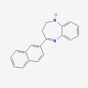 molecular formula C19H16N2 B3170792 4-(萘-2-基)-2,3-二氢-1H-1,5-苯并二氮杂卓 CAS No. 946384-89-0