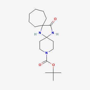 molecular formula C18H31N3O3 B3170803 叔丁基 15-氧代-3,7,16-三氮杂二螺旋[5.1.6.2]十六烷-3-羧酸酯 CAS No. 946385-27-9