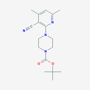 molecular formula C17H24N4O2 B3170817 1-Tert-butyloxycarbonyl-4-(3-cyano-4,6-dimethylpyridin-2-YL)piperazine CAS No. 946385-45-1