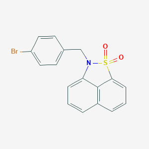 molecular formula C17H12BrNO2S B317082 2-(4-bromobenzyl)-2H-naphtho[1,8-cd]isothiazole 1,1-dioxide 