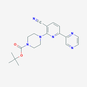Tert-butyl 4-[3-cyano-6-(pyrazin-2-yl)pyridin-2-yl]piperazine-1-carboxylate