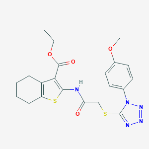 ethyl 2-[({[1-(4-methoxyphenyl)-1H-tetraazol-5-yl]sulfanyl}acetyl)amino]-4,5,6,7-tetrahydro-1-benzothiophene-3-carboxylate