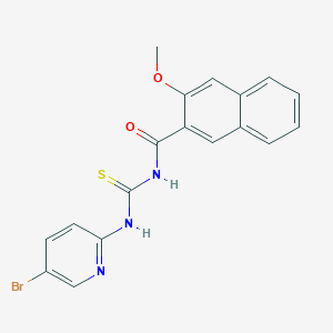 molecular formula C18H14BrN3O2S B317089 N-[(5-bromopyridin-2-yl)carbamothioyl]-3-methoxynaphthalene-2-carboxamide 
