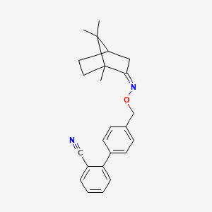 molecular formula C24H26N2O B3170896 4'-[({[(2Z)-1,7,7-trimethylbicyclo[2.2.1]heptan-2-ylidene]amino}oxy)methyl]-[1,1'-biphenyl]-2-carbonitrile CAS No. 946386-30-7