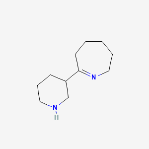 molecular formula C11H20N2 B3170911 7-(piperidin-3-yl)-3,4,5,6-tetrahydro-2H-azepine CAS No. 946386-42-1