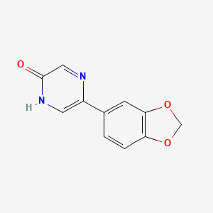 molecular formula C11H8N2O3 B3170924 5-(2H-1,3-benzodioxol-5-yl)-1,2-dihydropyrazin-2-one CAS No. 946386-54-5