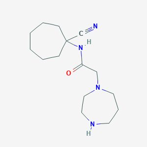 molecular formula C15H26N4O B3170940 N-(1-氰基环庚基)-2-(1,4-二氮杂环戊烷-1-基)乙酰胺 CAS No. 946386-60-3