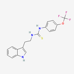 molecular formula C18H16F3N3OS B3170970 N-[2-(1H-吲哚-3-基)乙基]-N'-[4-(三氟甲氧基)苯基]硫脲 CAS No. 946386-84-1