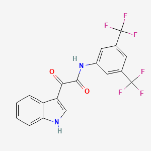 N-[3,5-bis(trifluoromethyl)phenyl]-2-(1H-indol-3-yl)-2-oxoacetamide