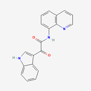molecular formula C19H13N3O2 B3170981 2-(1H-indol-3-yl)-2-oxo-N-(8-quinolinyl)acetamide CAS No. 946387-03-7
