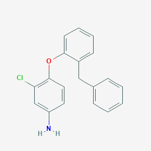 molecular formula C19H16ClNO B3170996 4-(2-Benzylphenoxy)-3-chloroaniline CAS No. 946662-60-8