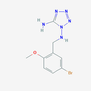 molecular formula C9H11BrN6O B317101 N-(5-amino-1H-tetraazol-1-yl)-N-(5-bromo-2-methoxybenzyl)amine 