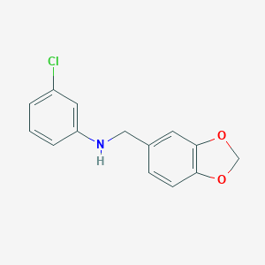molecular formula C14H12ClNO2 B317103 N-(1,3-benzodioxol-5-ylmethyl)-3-chloroaniline 