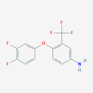 molecular formula C13H8F5NO B3171040 4-(3,4-二氟苯氧基)-3-(三氟甲基)苯胺 CAS No. 946662-97-1